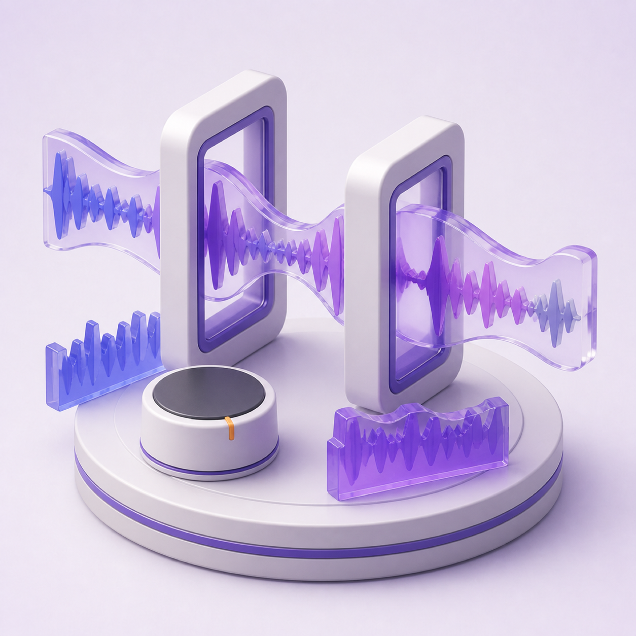 Audio Editing — 3D illustration