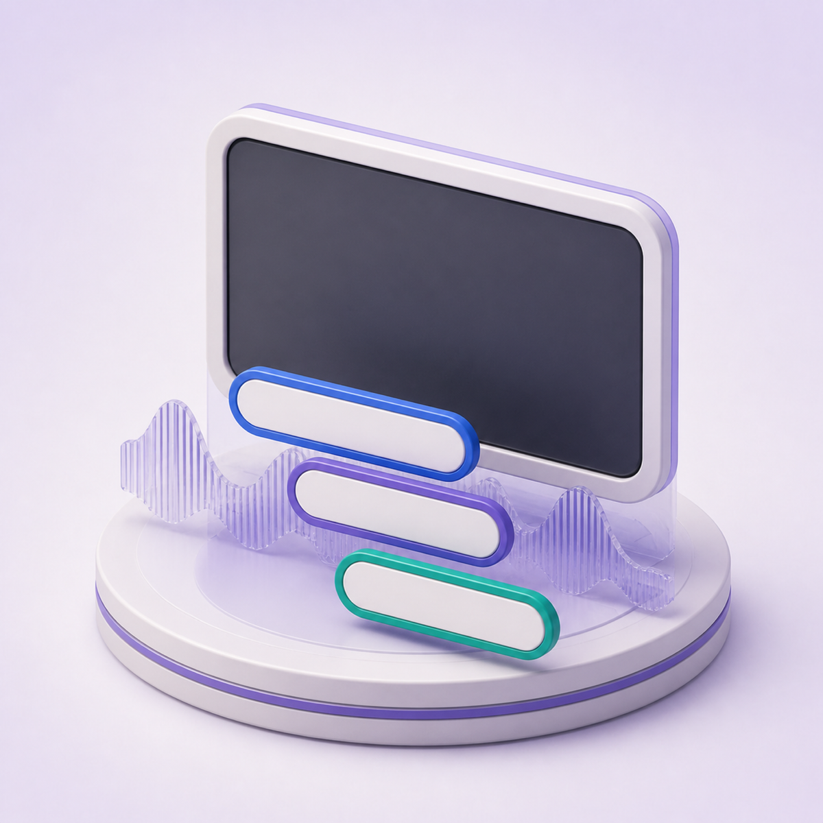 Captions & Subtitles — 3D illustration