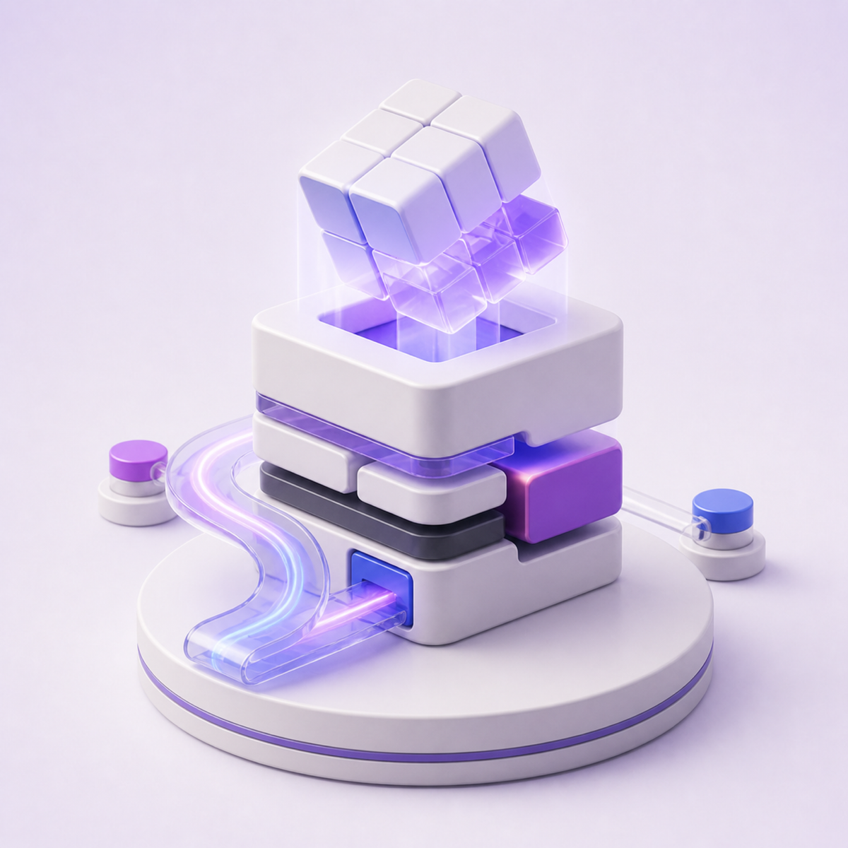 Code Generation — 3D illustration
