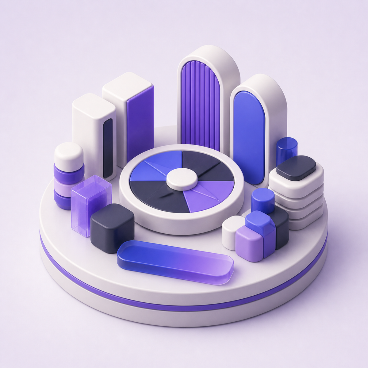 3D illustration representing Architecture & Urban Planning AI tools