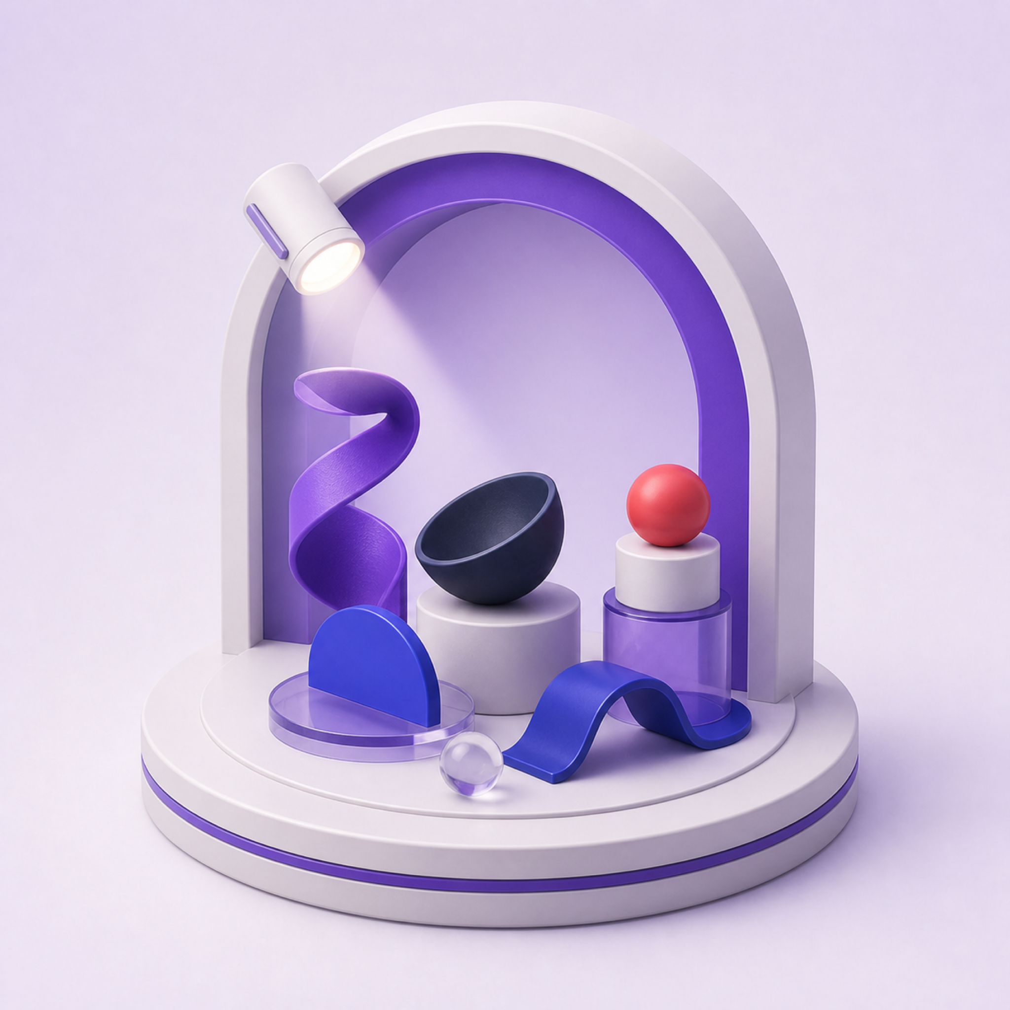 3D illustration representing Arts & Entertainment AI tools