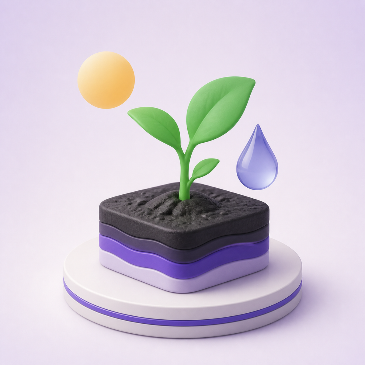 3D illustration representing Environment & Agriculture AI tools