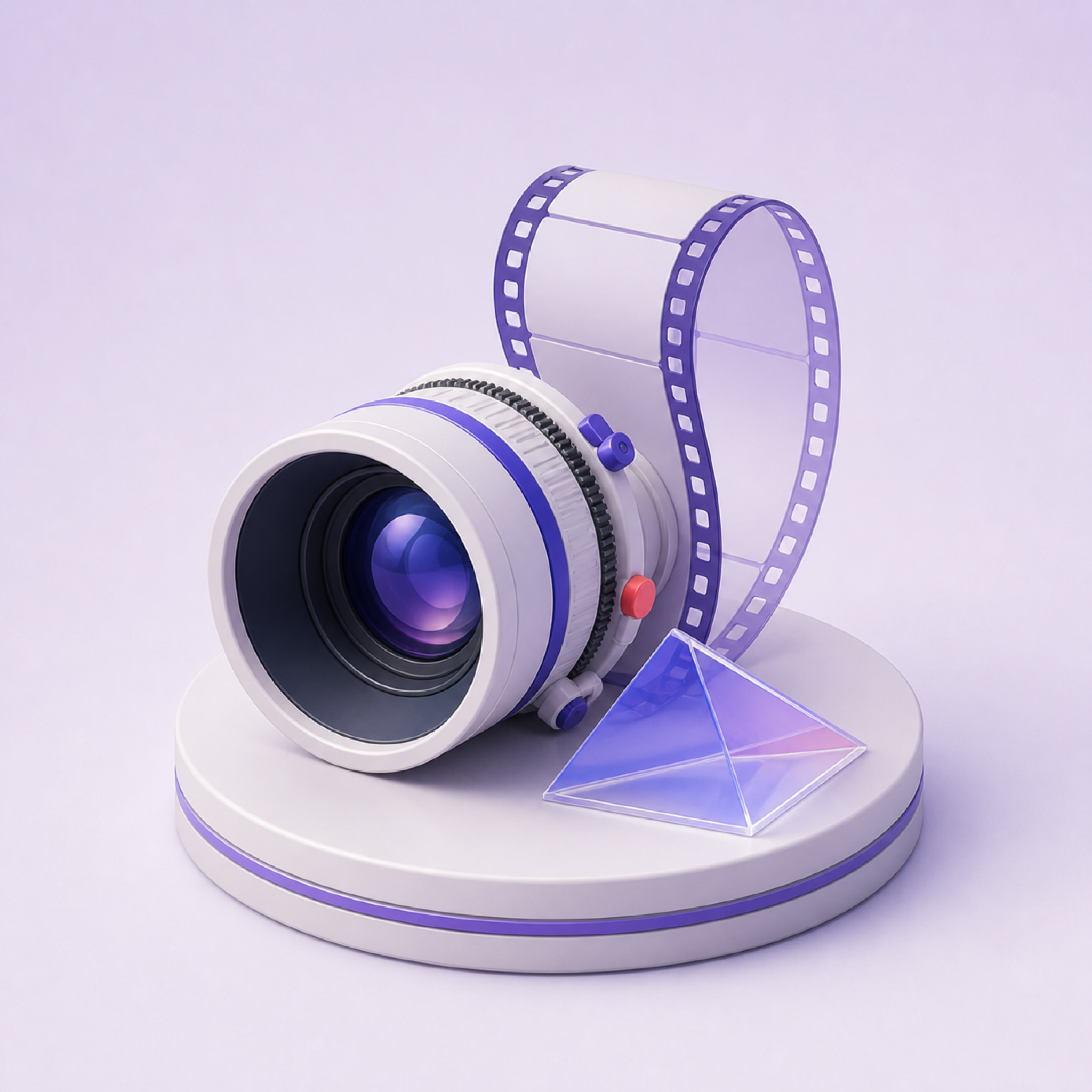 3D illustration representing Film/TV/Video AI tools