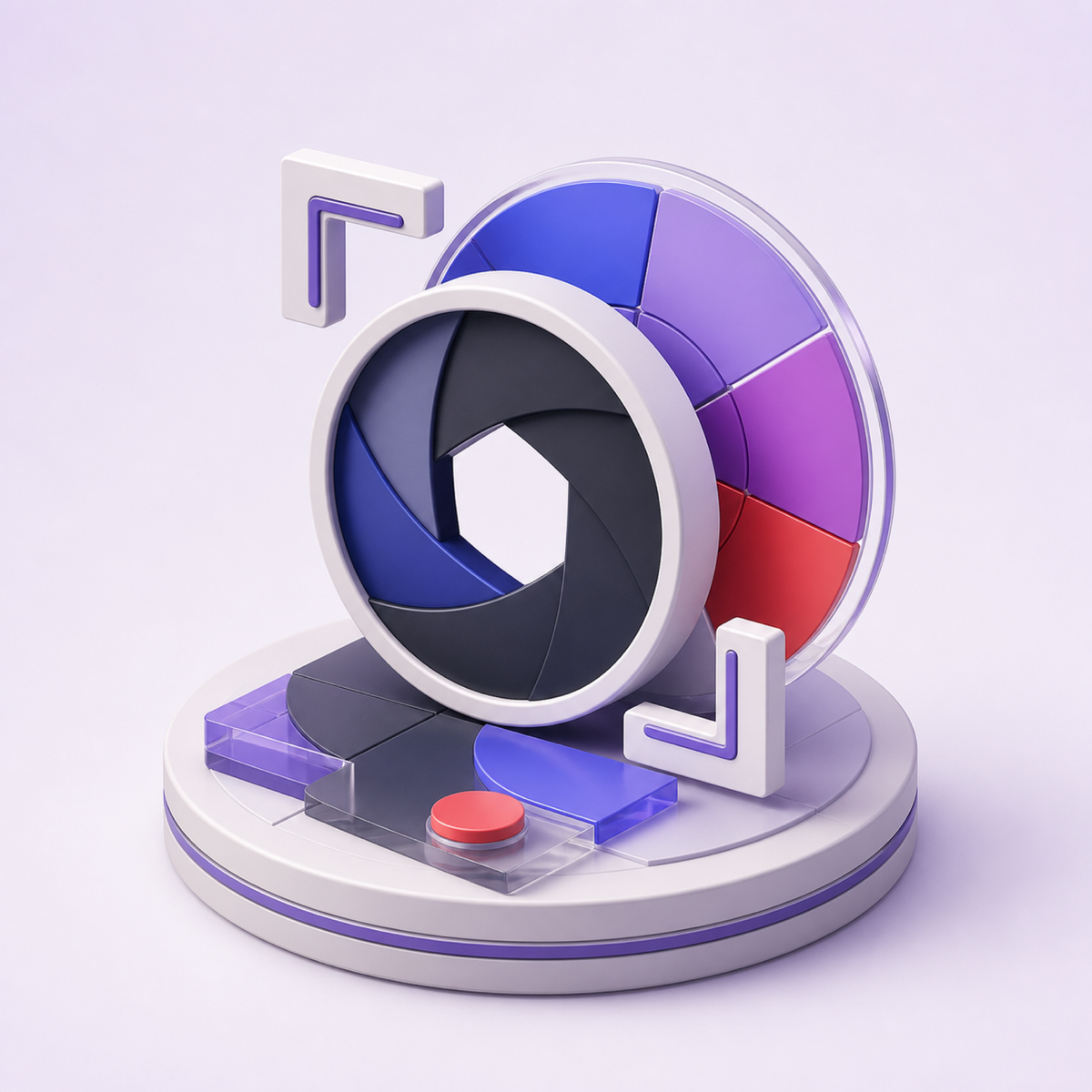 3D illustration representing Image and Design AI tools