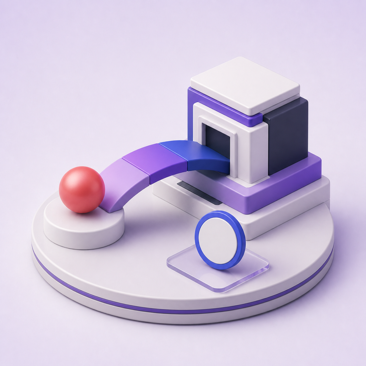 3D illustration representing Individual & Business AI tools