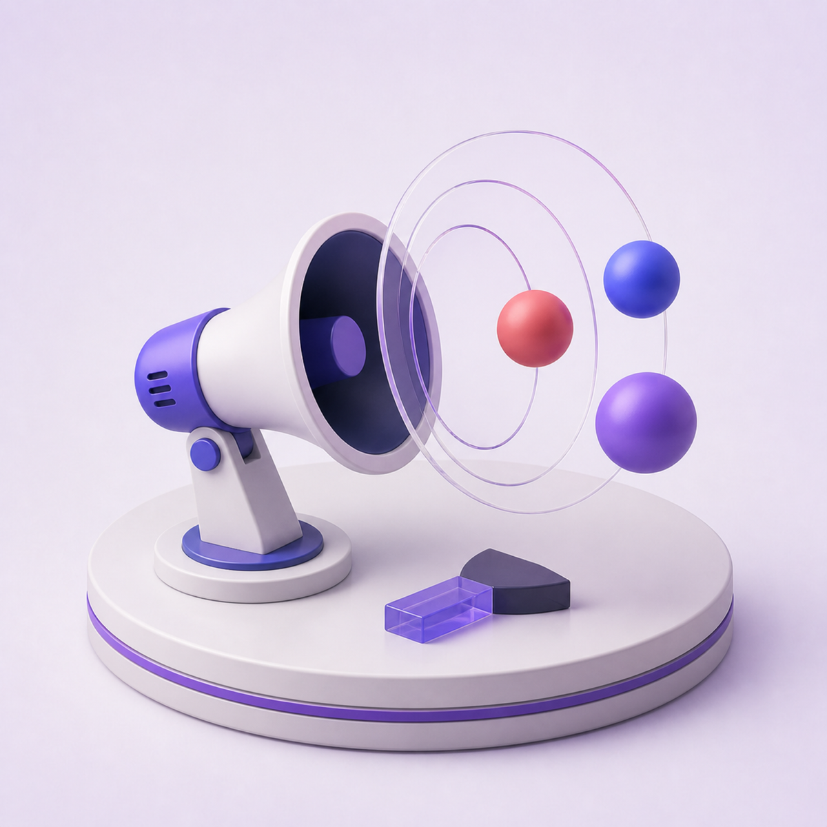 3D illustration representing Marketing & Advertising AI tools
