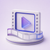 3D illustration representing Video AI tools