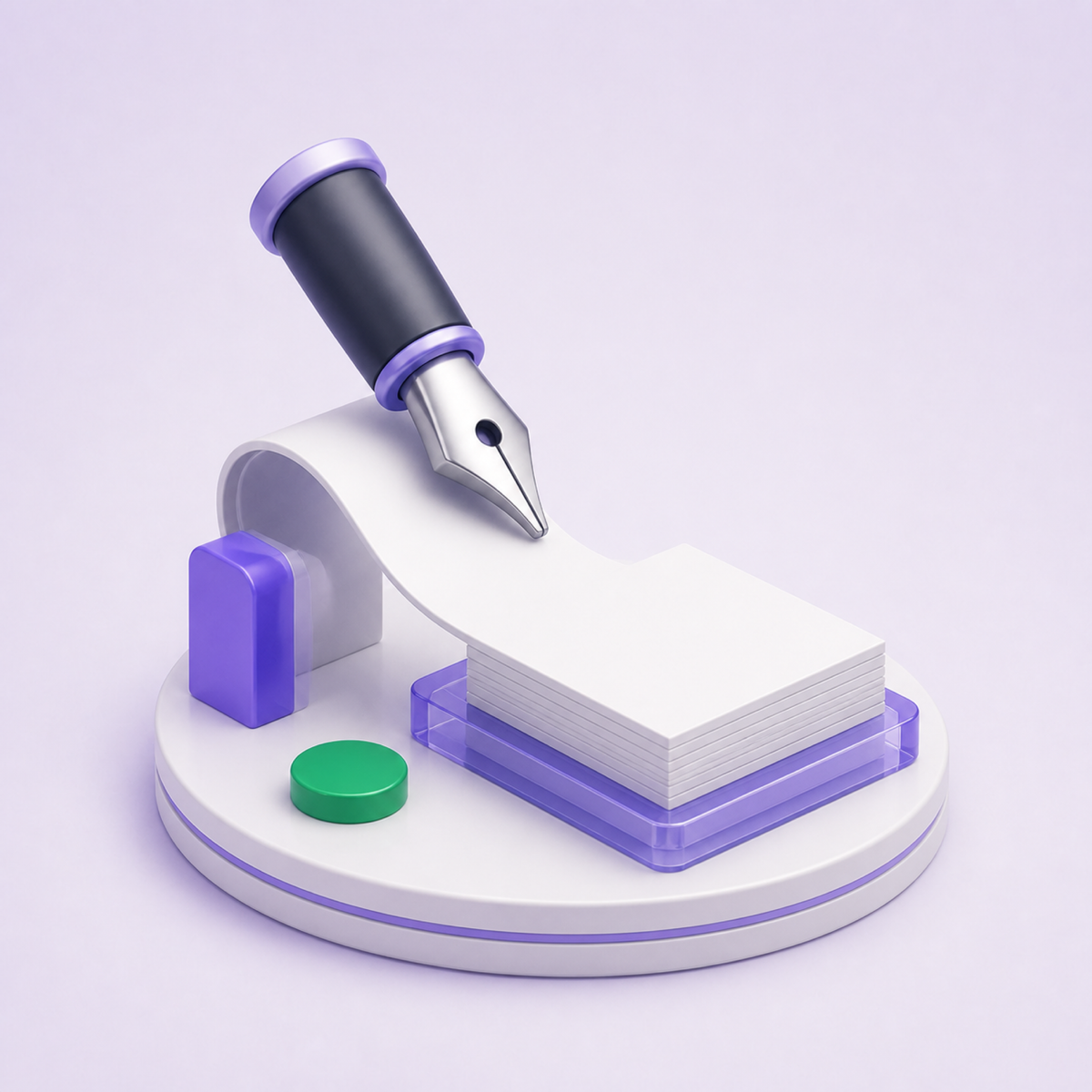 3D illustration representing Writing and Text AI tools