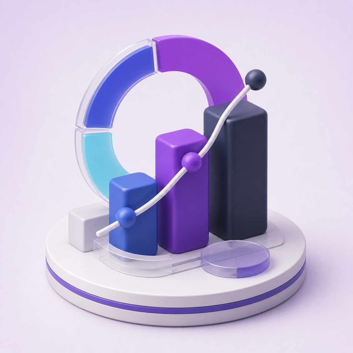 Dataviz & Dashboards — 3D illustration