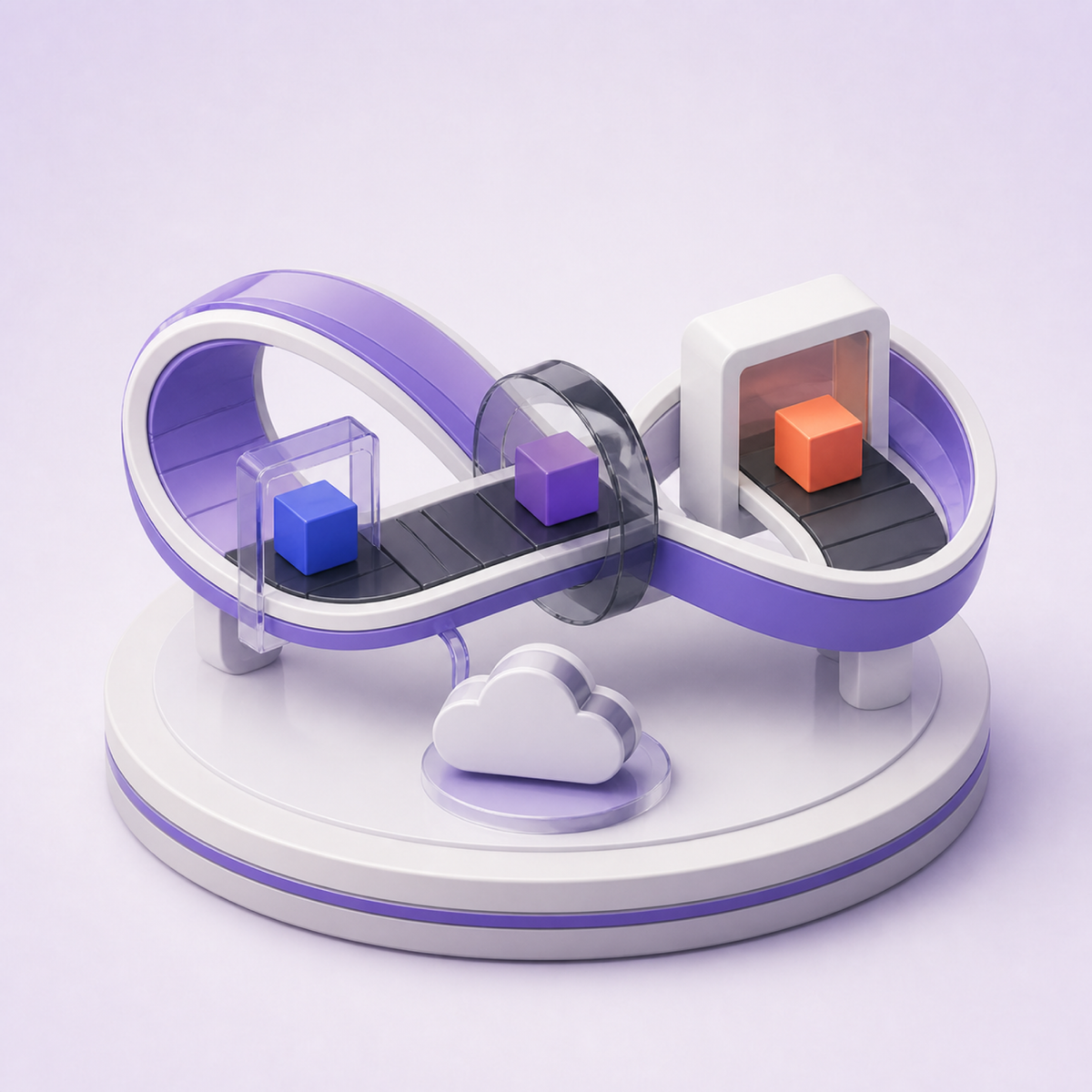 DevOps & CI/CD — 3D illustration