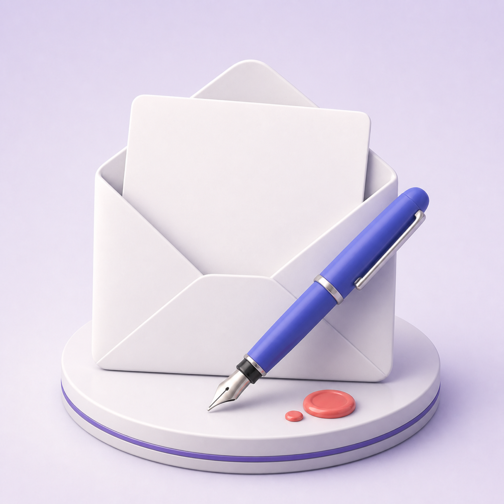 Email Writing — 3D illustration