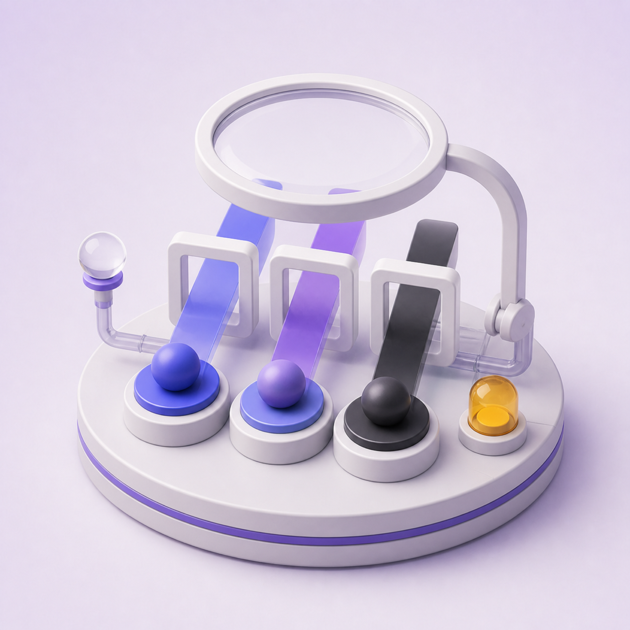 Evaluation & Benchmarks — 3D illustration