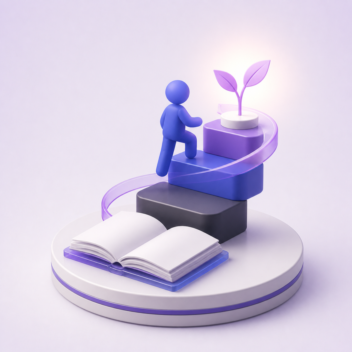 Learning & Growth — 3D illustration