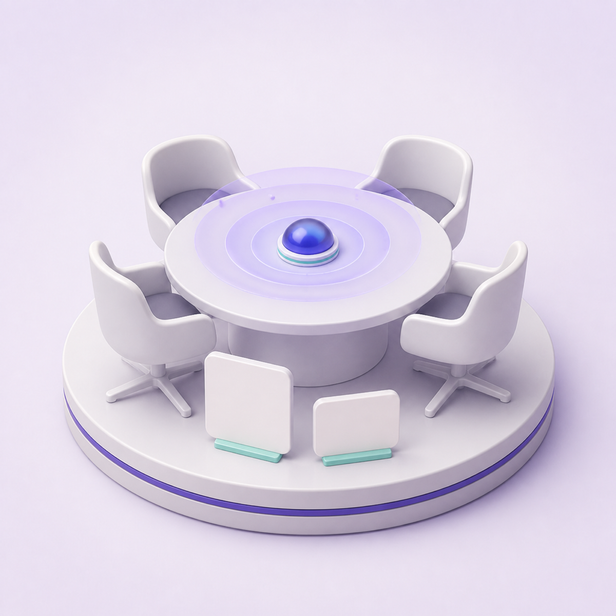 Meeting Assistants — 3D illustration